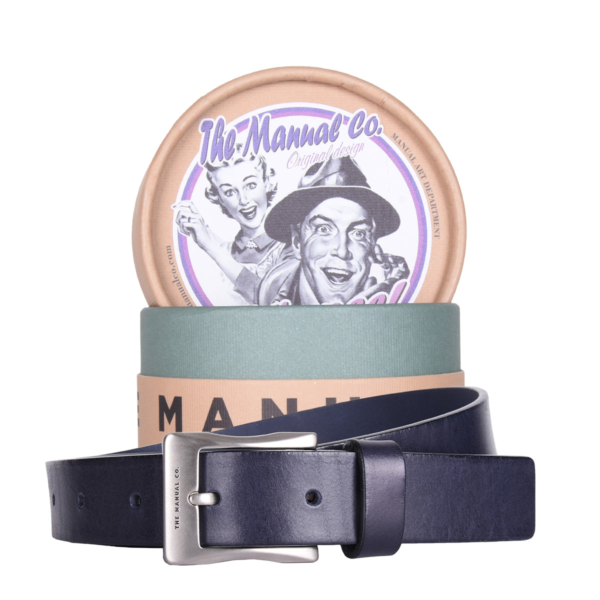 THE MANUAL CO. Gürtel, 32 dunkelblau L